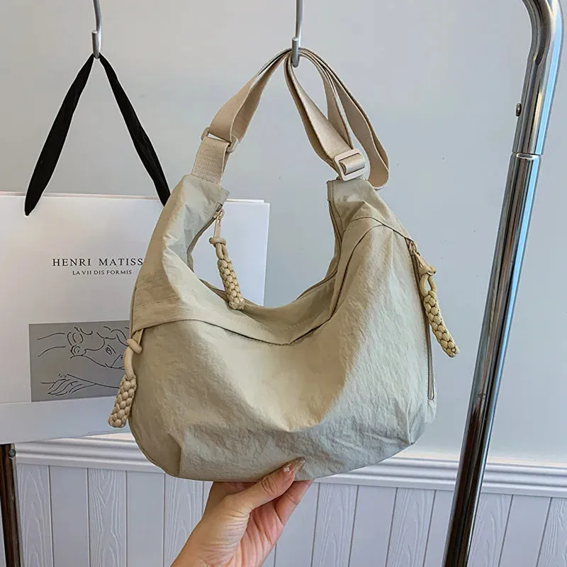 Kawaii Chic Korean Dumpling Shoulder Bag 🥟✨ | Trendy Large Capacity Tote for All! 🌈💕