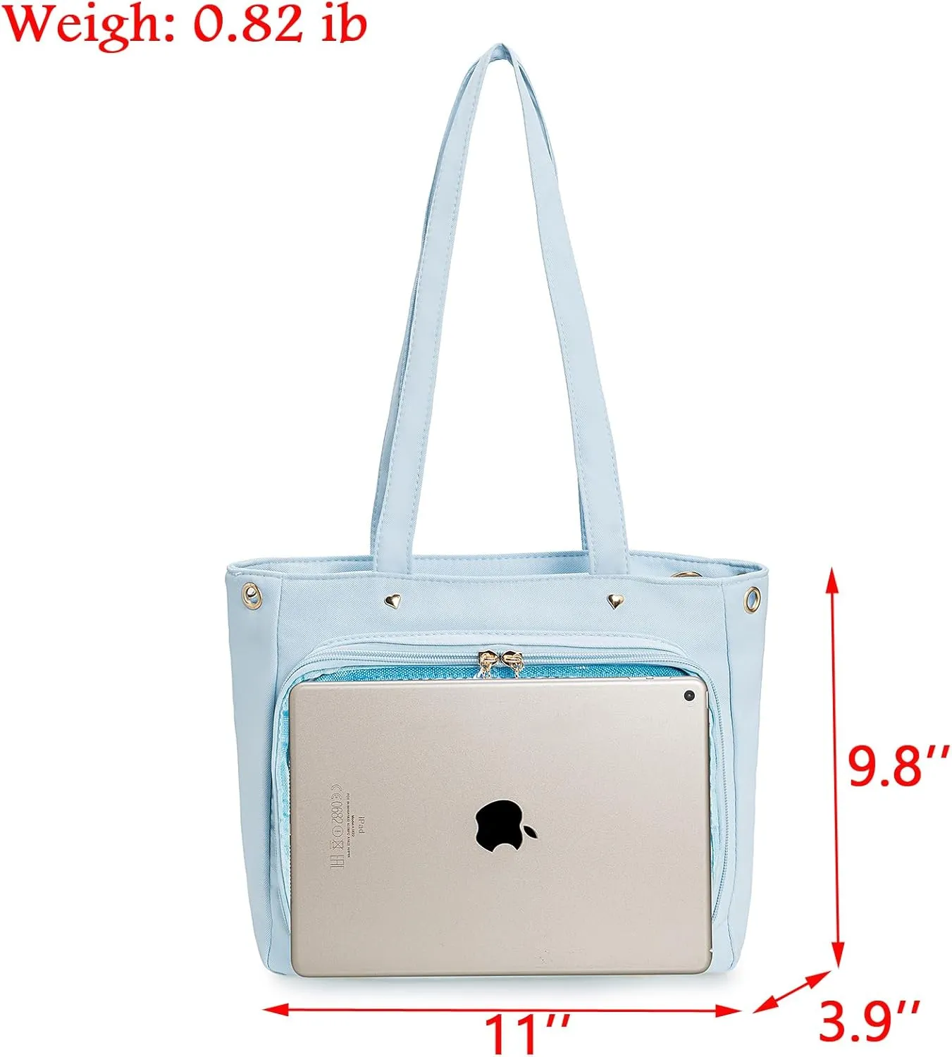 Kawaii Pins Display Ita Tote Canvas Shoulder Crossbody Bag Purses and Handbags