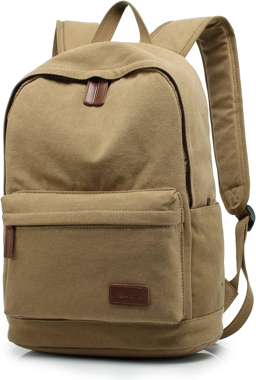 kayond Casual Style Lightweight canvas Laptop Bag/Durable Travel backpacks/Rucksack for Men&Women/Fashion Backpack Fits 15 inch Notebook (Khaki)