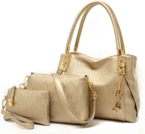 KESYOO 3pcs Women Handbag Set Bag Women Tote Bag Messenger Bag for Women Leather Shoulder Bag
