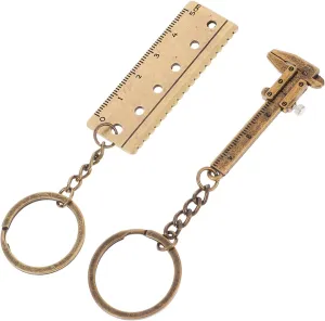 Keychain Ruler Tool Mini Caliper Keychain for Backpacks Handbags Measuring Vernier Caliper Gadget Design
