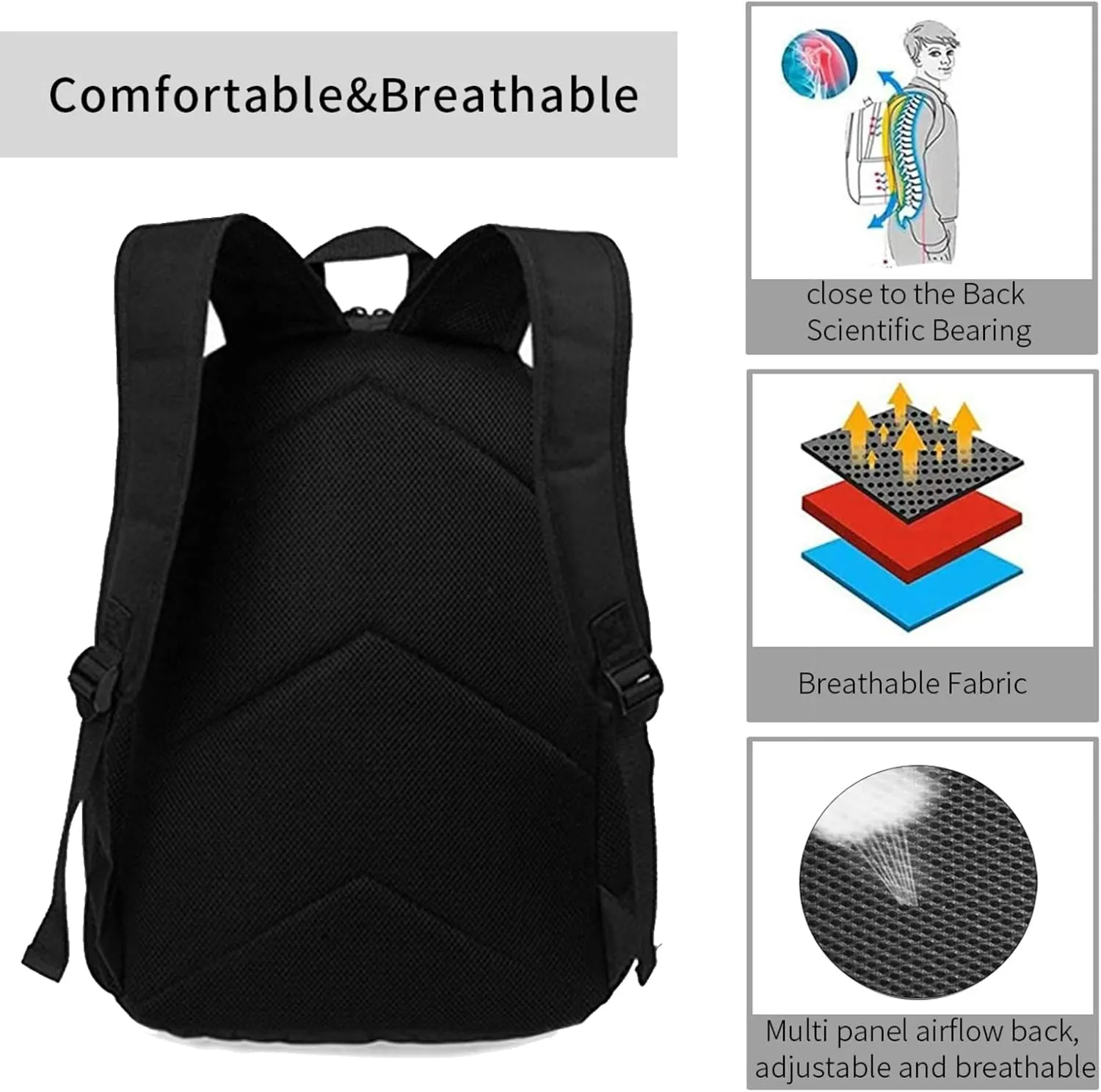 King Pharaoh Tutankhamun Egypt Egyptian Backpack,Lightweight School College Bookbag Casual Student Travel Laptop Daypack - 17inch