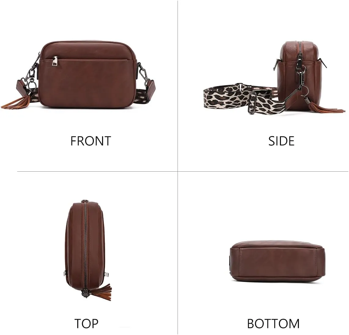 KL928 Small Crossbody Bag for Women, Soft FAUX Leather Cell Phone Purse，Adjustable Strap Shoulder Handbags Wallet Purse