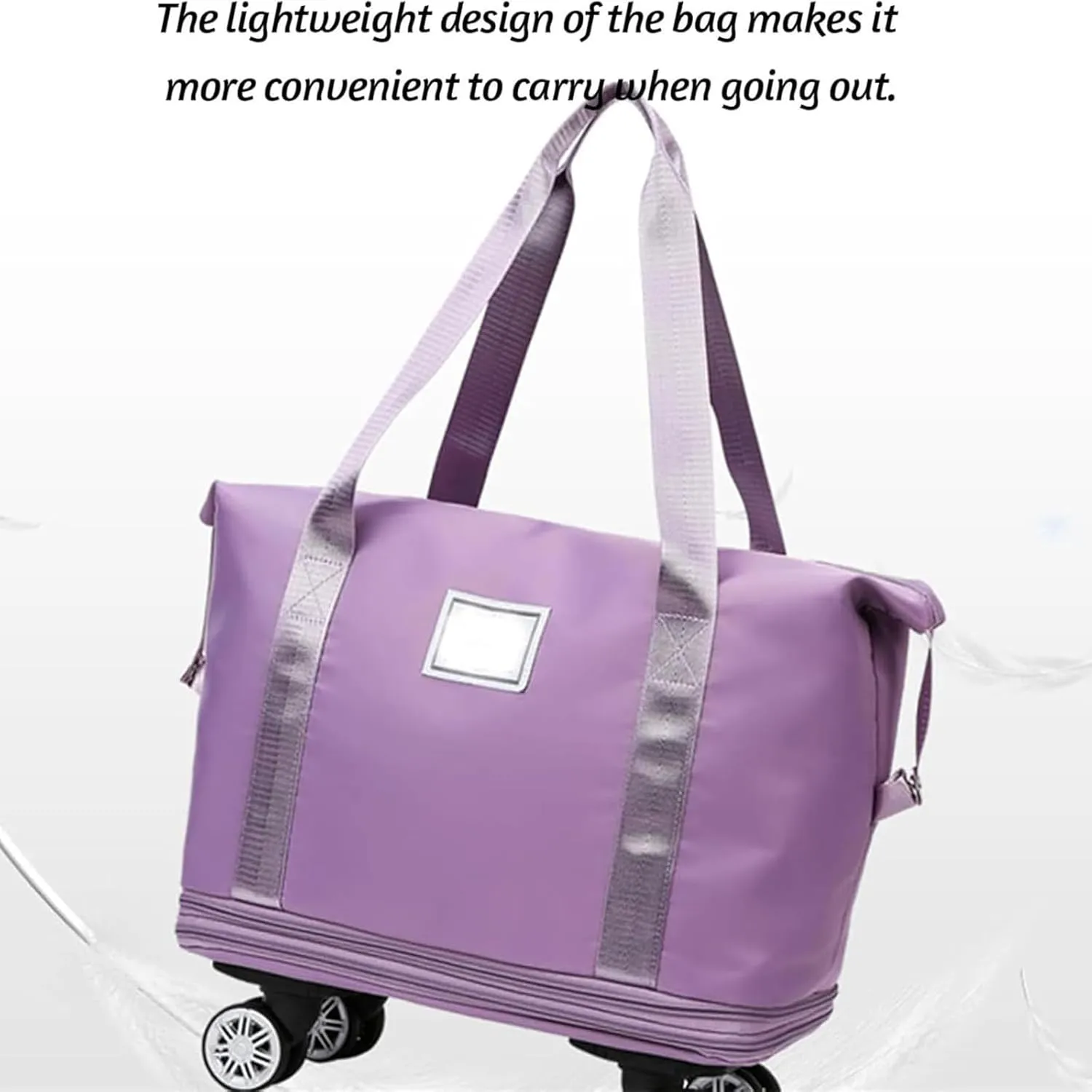 Klarson Expandable Bag with Wheels, Collapsible Luggage with Wheels, Expandable Rolling Duffel Bag (Gray)