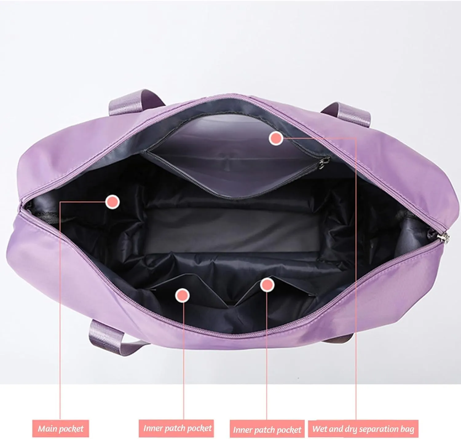 Klarson Expandable Bag with Wheels, Expandable Bag with Wheels, Expandable Rolling Duffel Bag, Foldable Suitcase without Handle (Pink)