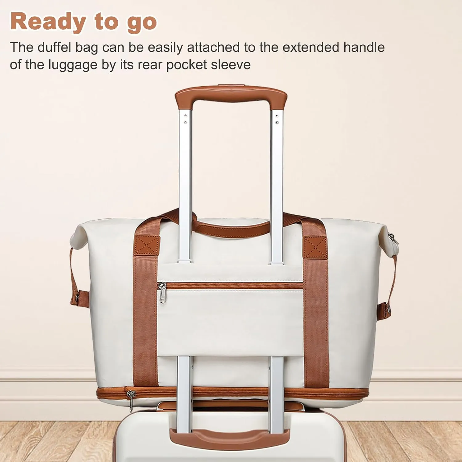Kono Suitcase Set 3 Piece Hardshell Carry On Luggage 22x14x9 Airline Approved with TSA Lock Spinner Wheels Lightweight Luggage Set Cream White(DB/TB/20)