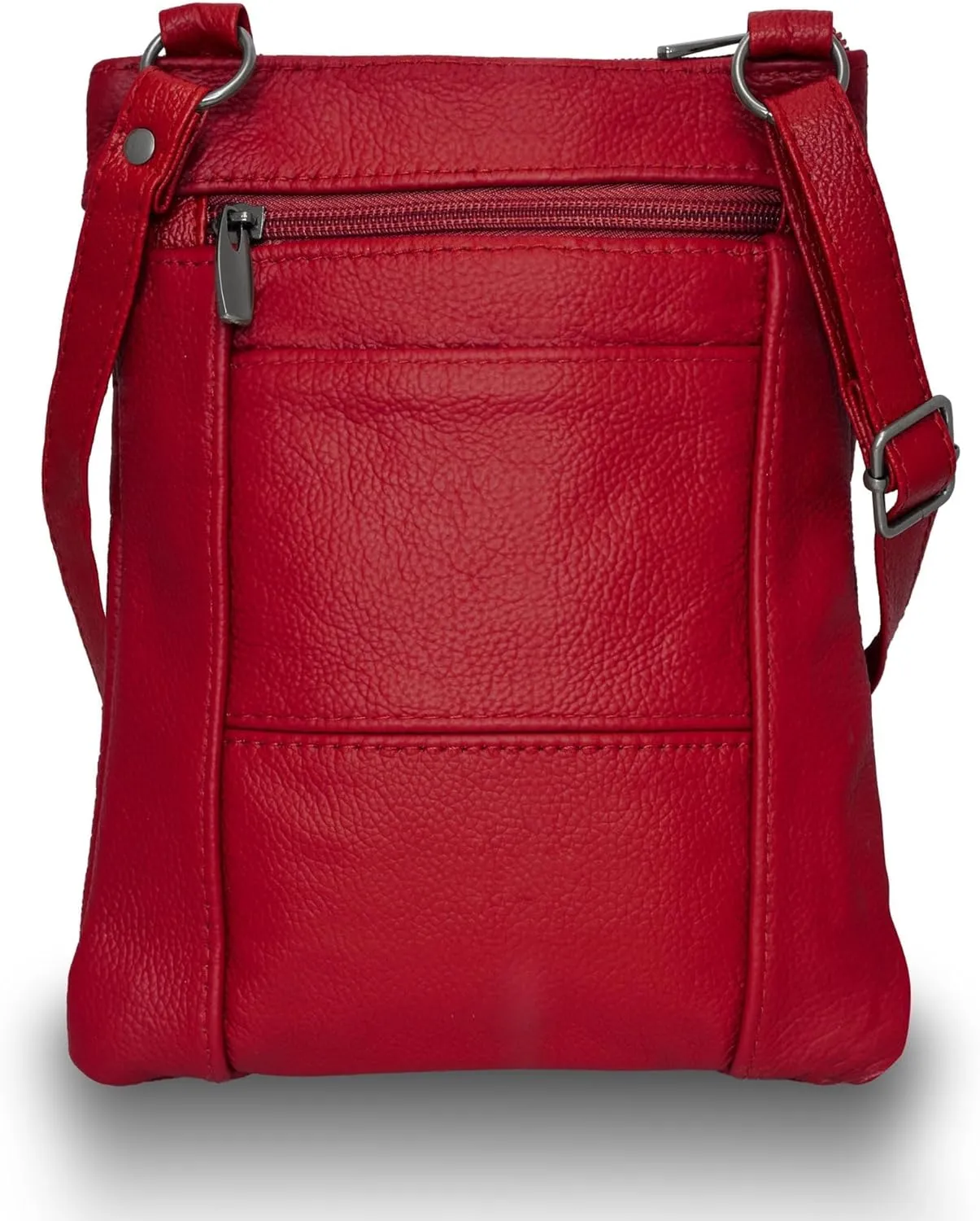Krediz Leather Crossbody purses for Women - travel bag with 4 Zippers, Soft & Durable Purses for Women Trendy