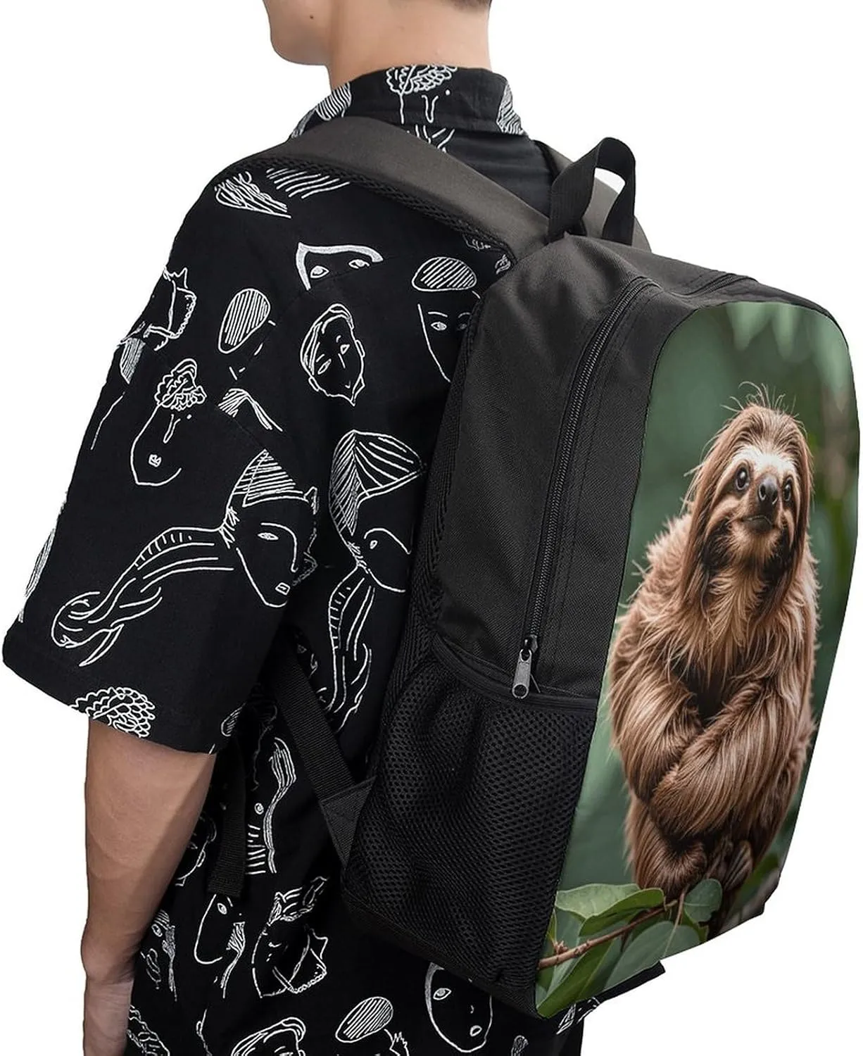 Laptop Backpack for Men Women Daypack Brown Sloth Computer Bag Travel Backpacks Laptop Bag