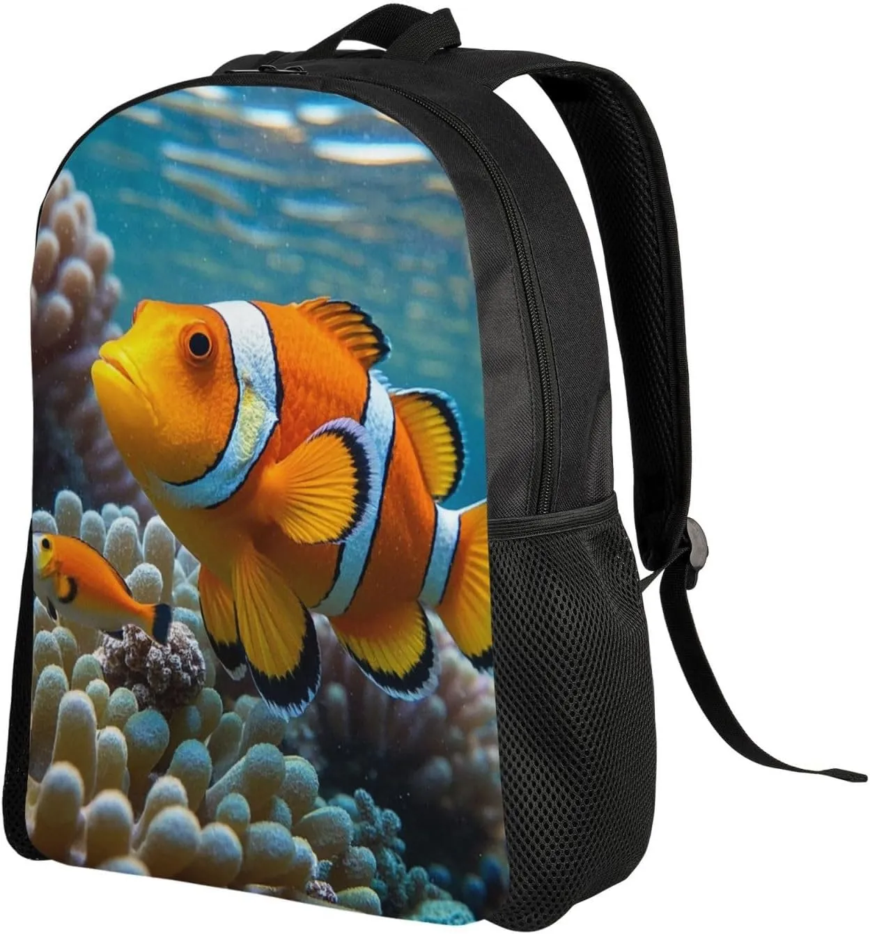 Laptop Backpack for Women Men Carry-on Backpack Clown Fish Daypack Lightweight Travel Shoulder Bags