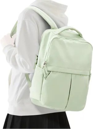 Laptop Backpack for Women Men Gym Work Backpack Casual Daypack Backpacks Small Travel Backpack for Traveling on Airplane Lightweight College Teacher Backpacks for Women Green