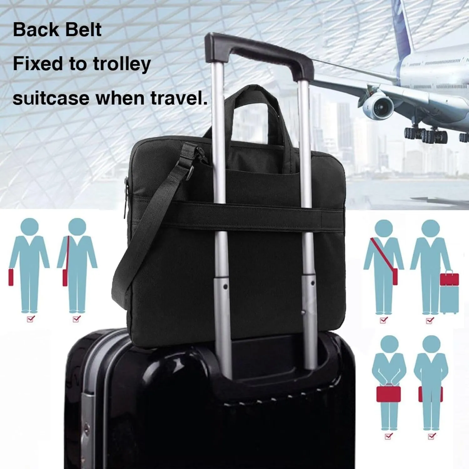 Laptop Sleeve Bag Shockproof Notebook Case Beach Parrots Computer Carrying Case with Shoulder Strap 13 inch