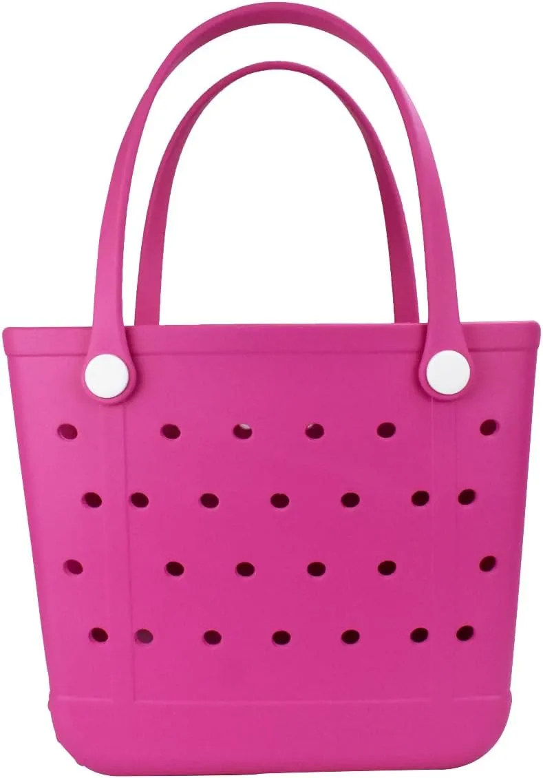 Large Beach Bag, Rubber Beach Tote Bag, Waterproof Washable Durable Open Beach Bag Tote for Beach Boat Pool Sports