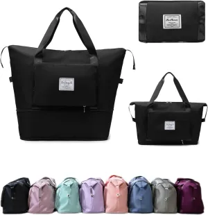 Large Capacity Foldable Travel Bag Expandable Collapsible Dry and Wet Separation Large Capacity Travel bag