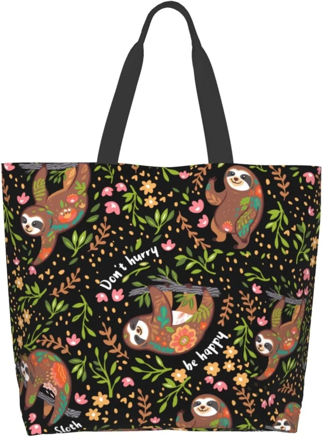 Large Capacity Reusable Canvas Shoulder Bag   Both Sides Bucket Hat Casual Tote Handbag