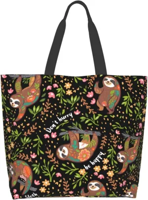 Large Capacity Reusable Canvas Shoulder Bag   Both Sides Bucket Hat Casual Tote Handbag