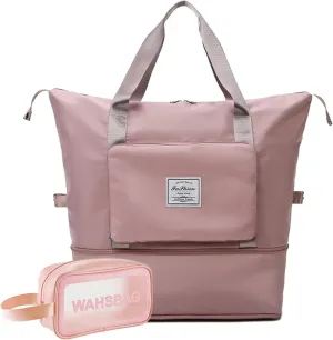 Large Capacity Travel Bag, Foldable Travel Bag, Expandable Travel Duffel Bag, Collapsible Waterproof Large Capacity Travel Handbag, Overnight Bag for Women and Man