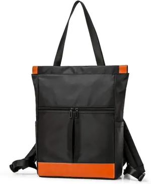 Large capacity wild ladies shoulder bag, waterproof nylon bag, lightweight outdoor crossbody bag, multifunctional backpack-black