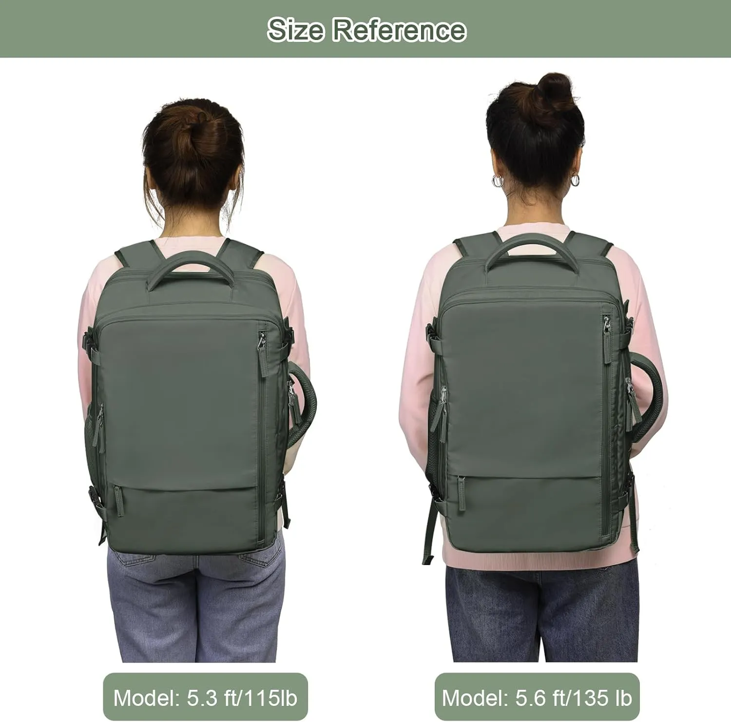 Large Expandable Travel Backpack for Men and Women, 17 Inch Laptop, Waterproof, Casual, College Bookbag, Backpack for Women, as Person Item Flight Approved
