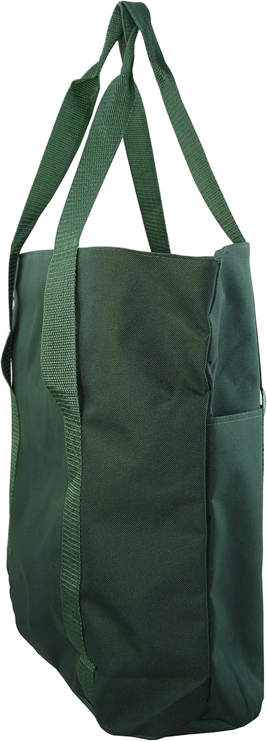 Large Spacious Poly Zipper Tote Bag