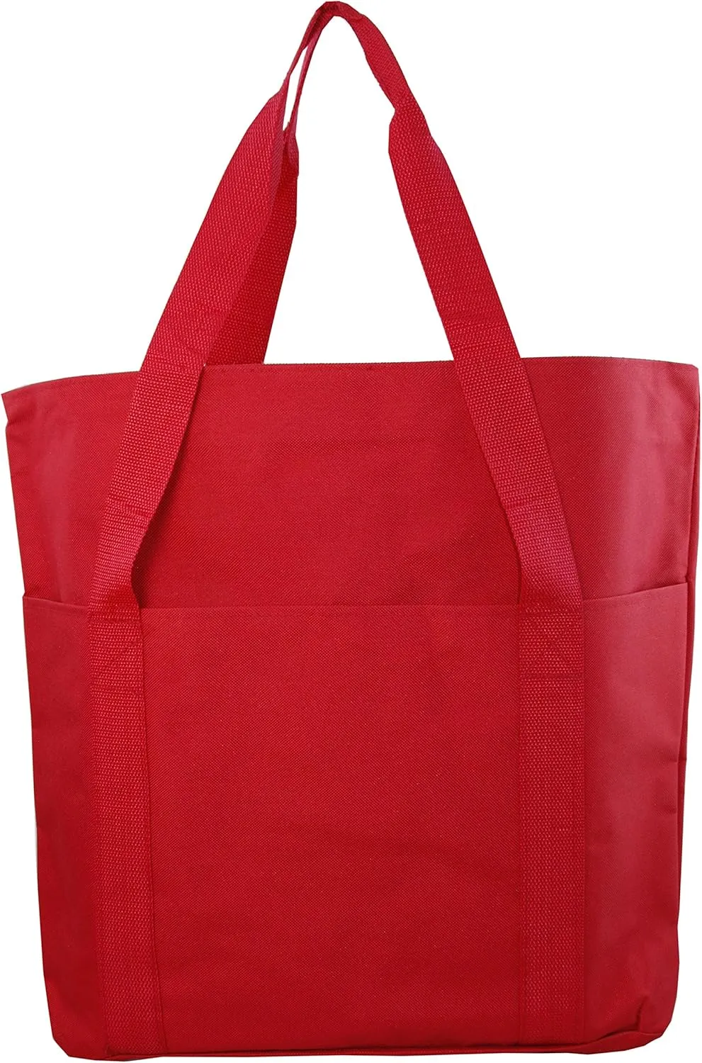 Large Spacious Poly Zipper Tote Bag