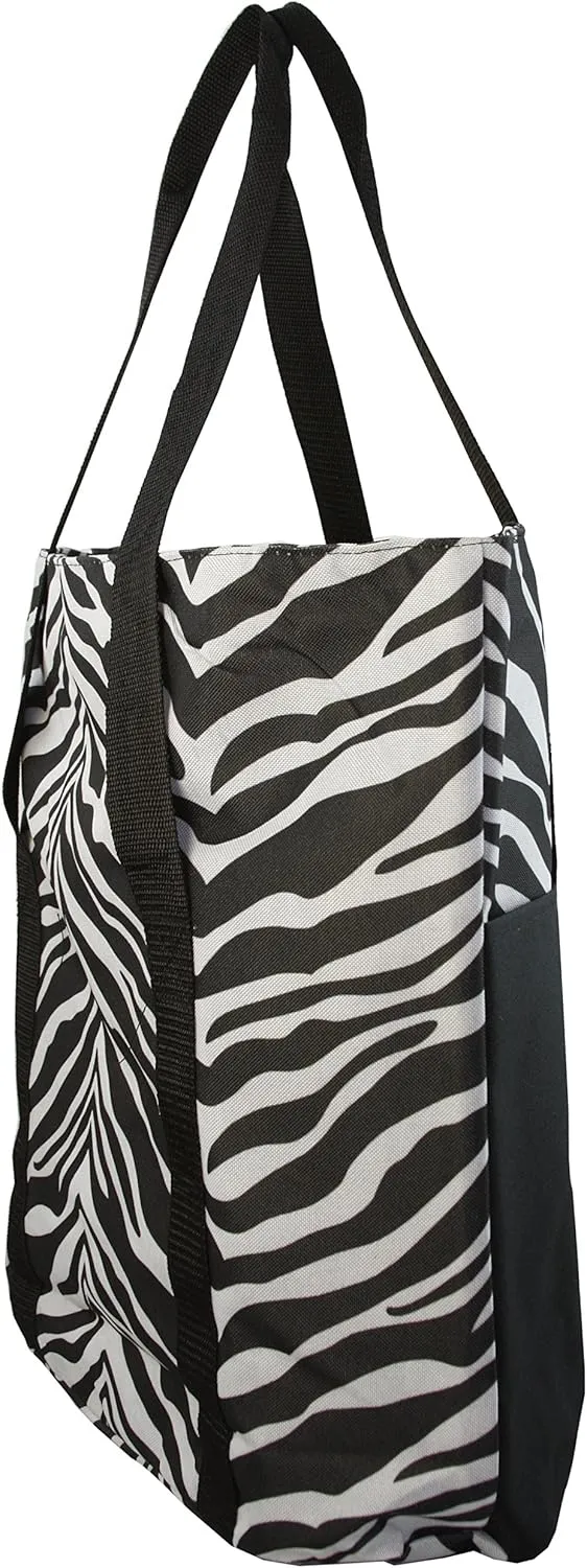 Large Spacious Poly Zipper Tote Bag