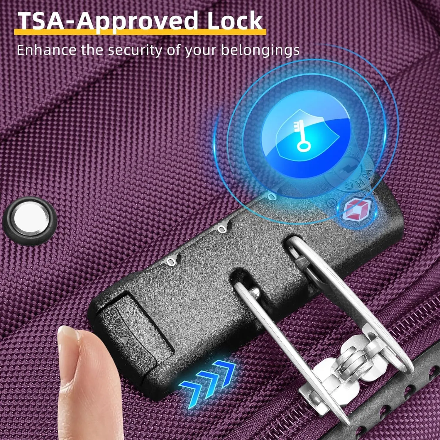 LARVENDER Softside Luggage Sets 5 Piece Expandable Suitcases Set with Spinner Wheels TSA Lock, Lightweight Soft Shell Rolling Travel Luggage Set for Men and Women, Purple, 5 Piece Sets