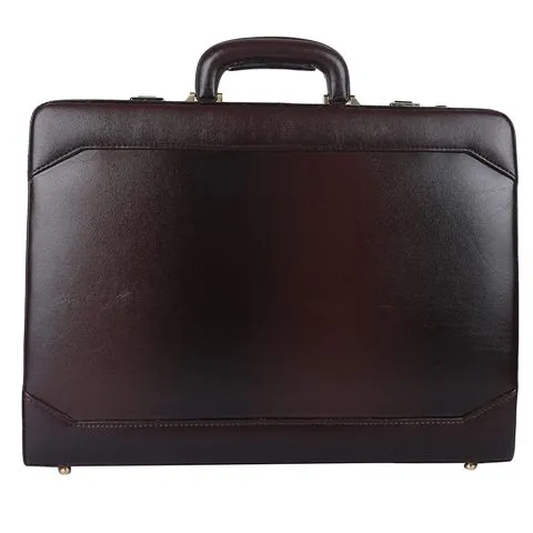 Leather Brown Briefcase Attaché Office Bag