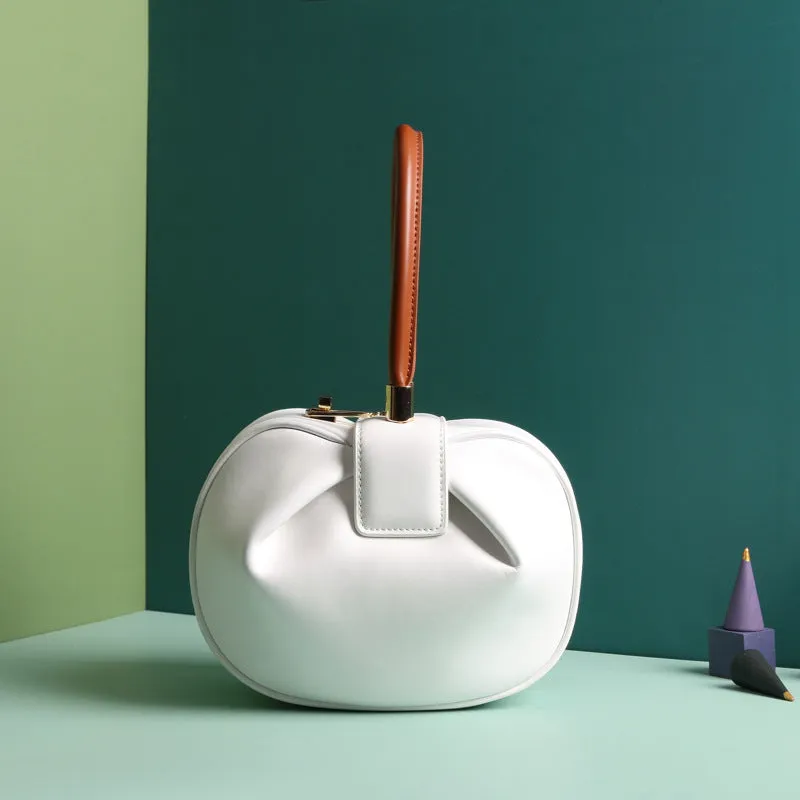 Leather Fashion Dumplings Handbag