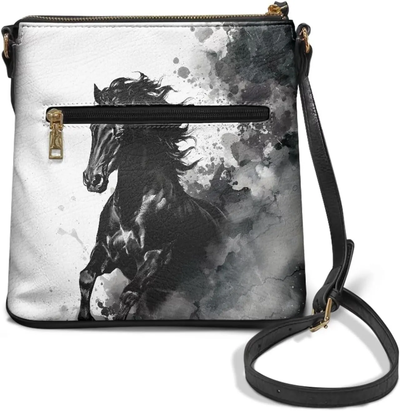 Leather Purse for Women, Small Leather Hobo Bag for Women Fashion Travel Sling Purse Zippered for Girls