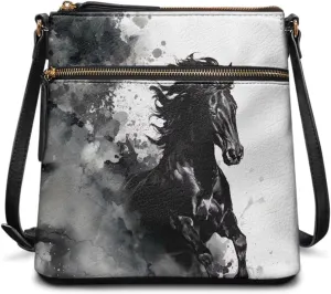 Leather Purse for Women, Small Leather Hobo Bag for Women Fashion Travel Sling Purse Zippered for Girls