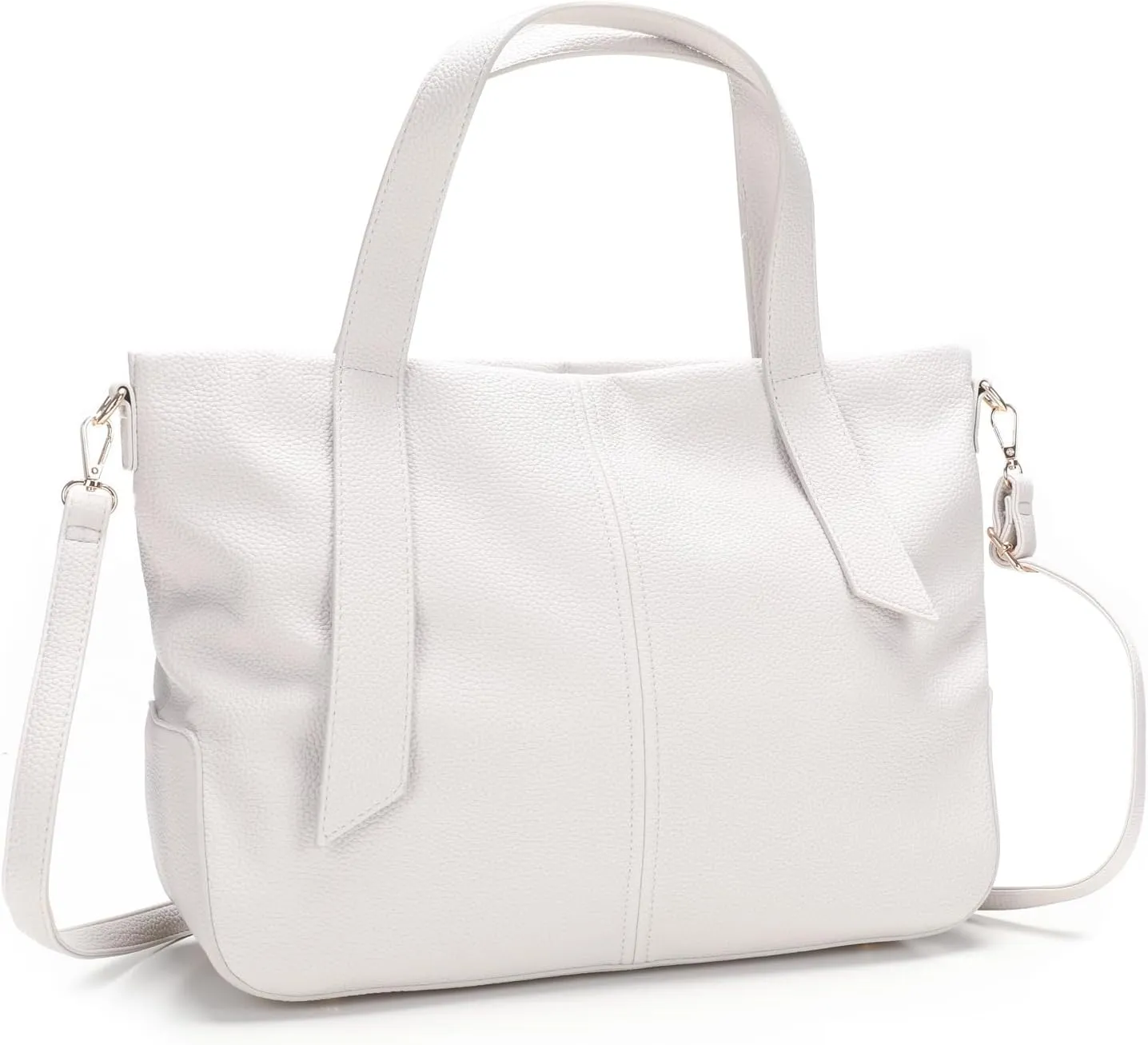 Leather Tote Shoulder Bag for Women Satchel Handbag with Top Handles | Minimalist Elegant | Large Capacity Bag