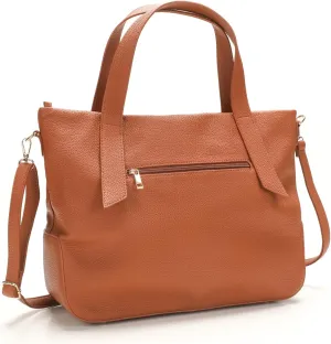 Leather Tote Shoulder Bag for Women Satchel Handbag with Top Handles | Minimalist Elegant | Large Capacity Bag