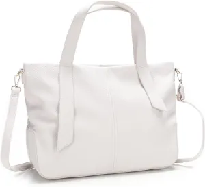 Leather Tote Shoulder Bag for Women Satchel Handbag with Top Handles | Minimalist Elegant | Large Capacity Bag