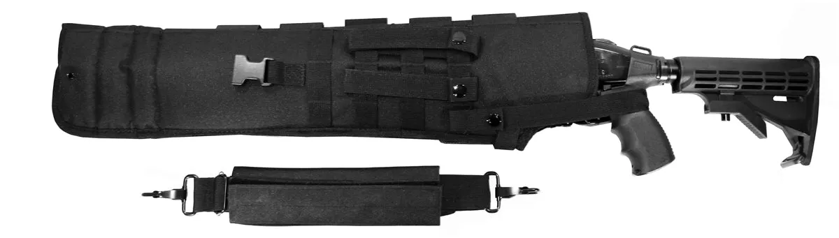 Lever Action Axe .410 Tactical Scabbard black hunting tactical Molle soft padded case Atv horse motorcycle holder adapter 25 inches.
