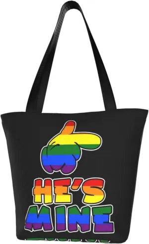 LGBT Gay Pride Butterflies Rainbow Women's Tote Bag Lightweight Shopping Handbag Travel Shoulder Bag With Zipper