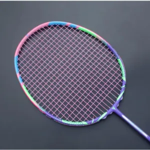 Light Weight 8U 65g Carbon Fibe Badminton Rackets with Strings Bags 22-30LBS Professional Racquet Sports for Adult