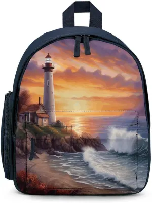 Lighthouse at Sunset Travel Backpack Casual Bag Lightweight Hiking Backpacks for Business, Travelling, Hiking