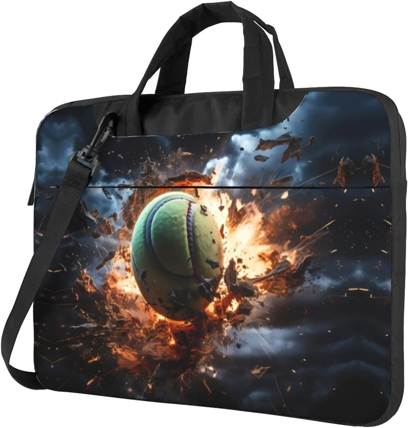 Lightning Fever Tennis Laptop Bag, Multifunctional Shoulder Messenger Bag, 14.96 Inch Long Computer Case, Briefcase Handbag Shoulder Bag