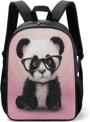 Lightweight Backpacks Cute Travel Bag Durable Bear with Glasses Printing Small Travel Backpack For Women & Men