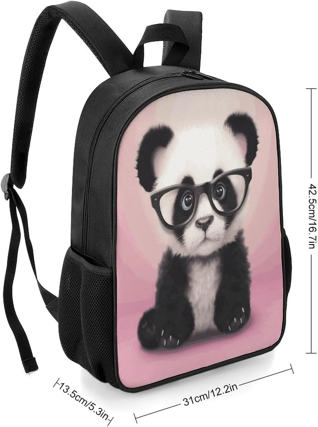 Lightweight Backpacks Cute Travel Bag Durable Bear with Glasses Printing Small Travel Backpack For Women & Men