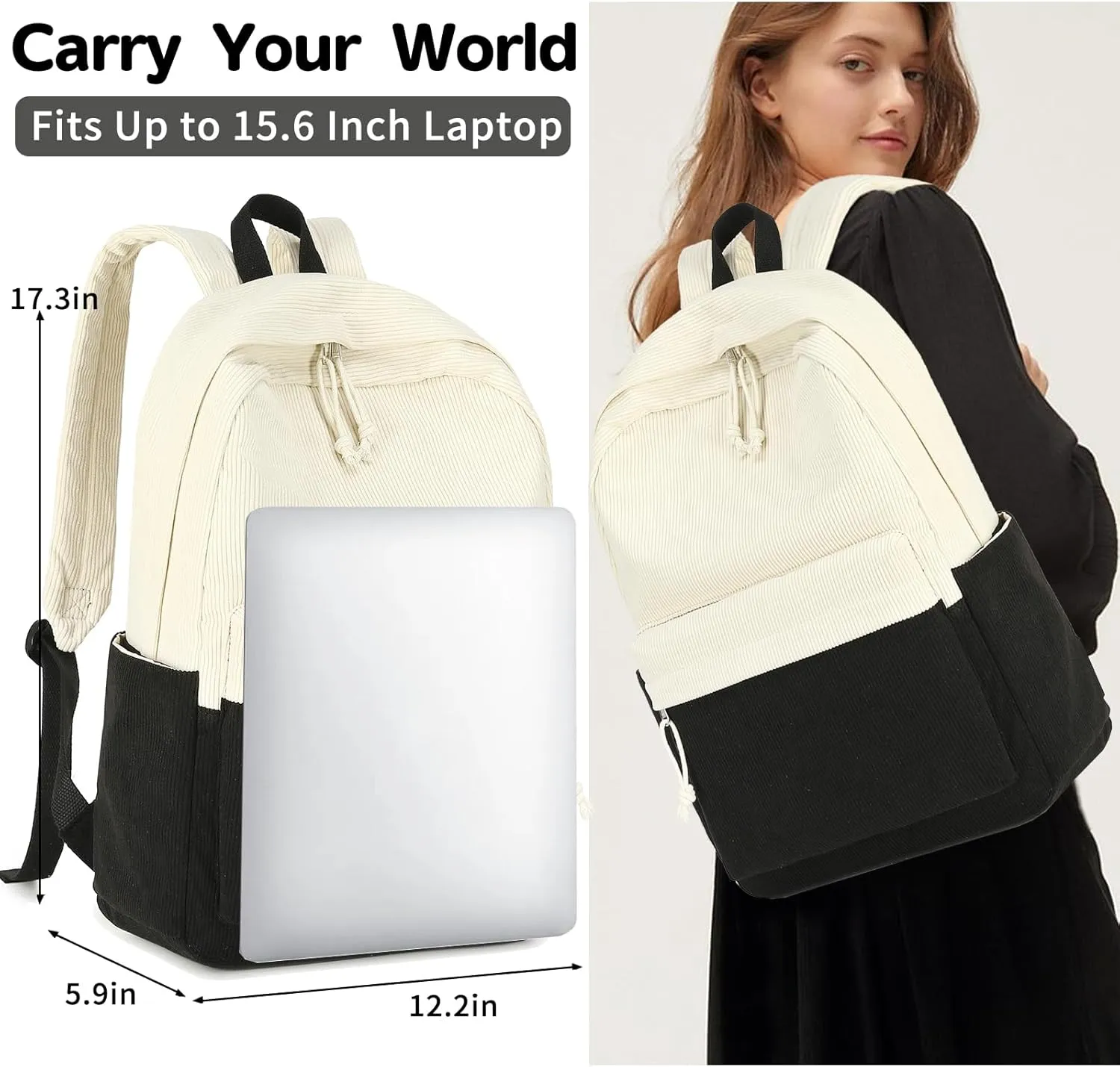 LOIDOU Backpack for School Teen Girls Boys Bookbag Casual Daypack Backpacks Lightweight for Middle School College Student