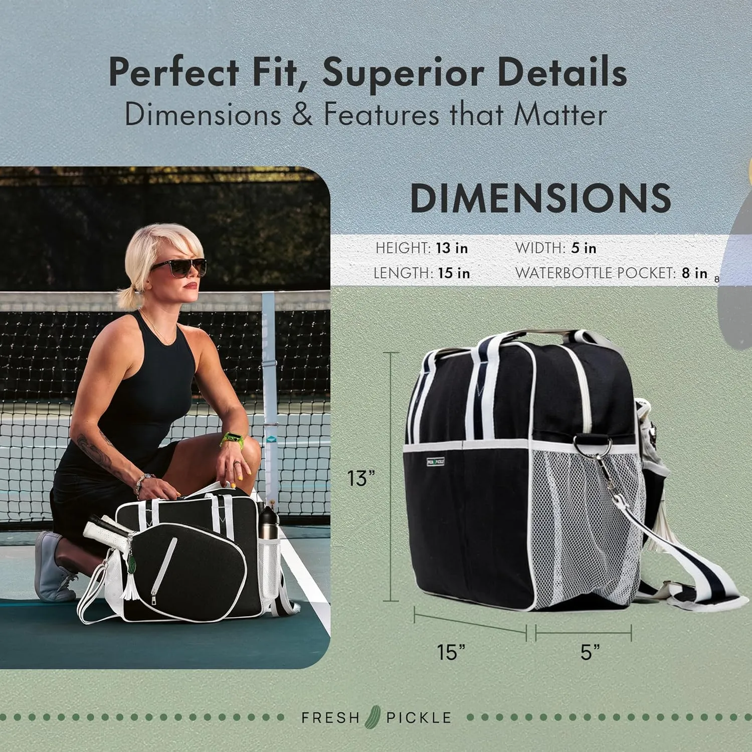 Lola Pickleball Tote - Designer Series Pickleball Bag for Women | Premium Pickleball Accessories for Women, Fashion-Forward Pickleball Bags, Chic and Durable Pickle Ball Bags