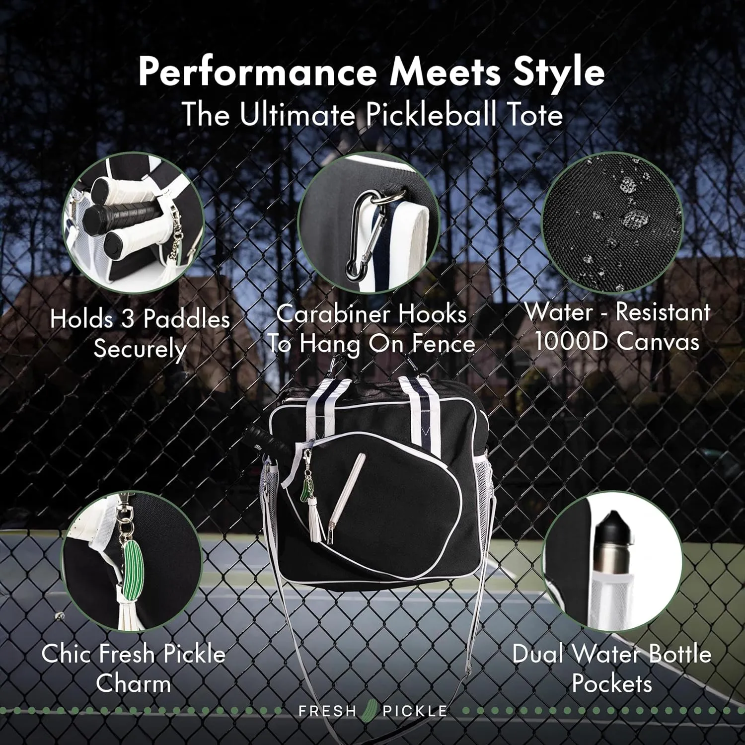 Lola Pickleball Tote - Designer Series Pickleball Bag for Women | Premium Pickleball Accessories for Women, Fashion-Forward Pickleball Bags, Chic and Durable Pickle Ball Bags