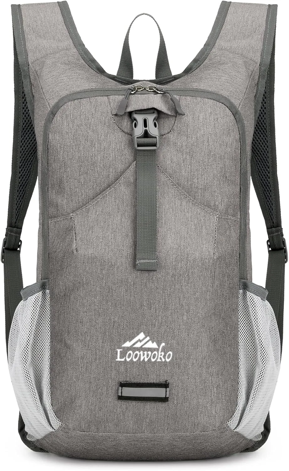 Loowoko Hiking Backpack, 20L Packable Backpacks for Travel Hiking Camping Daypack, Foldable Lightweight Shoulder Bag (Grey)