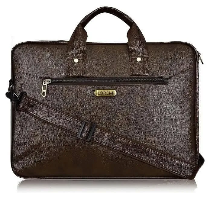 LOREM Faux Leather 10L Messenger Bag For Men & Women (Chocolate) (BG11)