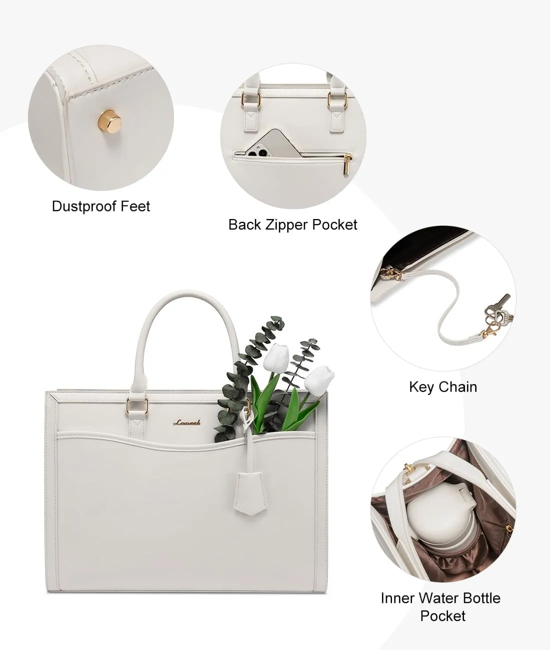LOVEVOOK Laptop Tote Bag for Women, Office Work Bag Briefcase fit for 15.6 inch Laptop, Large Capacity Teacher Bag Handbag