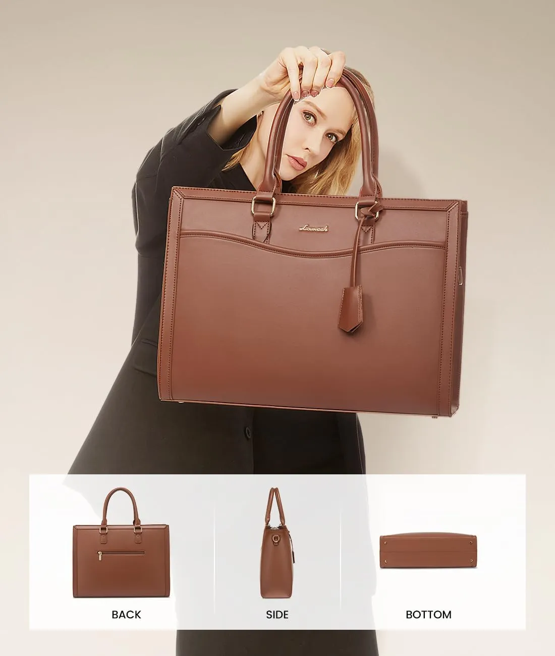 LOVEVOOK Laptop Tote Bag for Women, Office Work Bag Briefcase fit for 15.6 inch Laptop, Large Capacity Teacher Bag Handbag