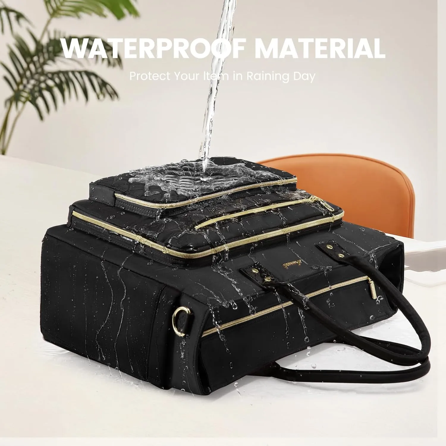LOVEVOOK Laptop Tote Bag for Women With Large Cup Holder, Work Bags Teacher Nurse Computer Bag, 15.6 Inch Professional Briefcase Business Travel Large Purses Handbag, Diaper Bag With Multi-Pockets