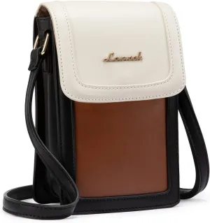 LOVEVOOK Small Crossbody Bags for Women, Leather Phone Bag with Cross Body Strap Mini Purse Wallet with Card Slots