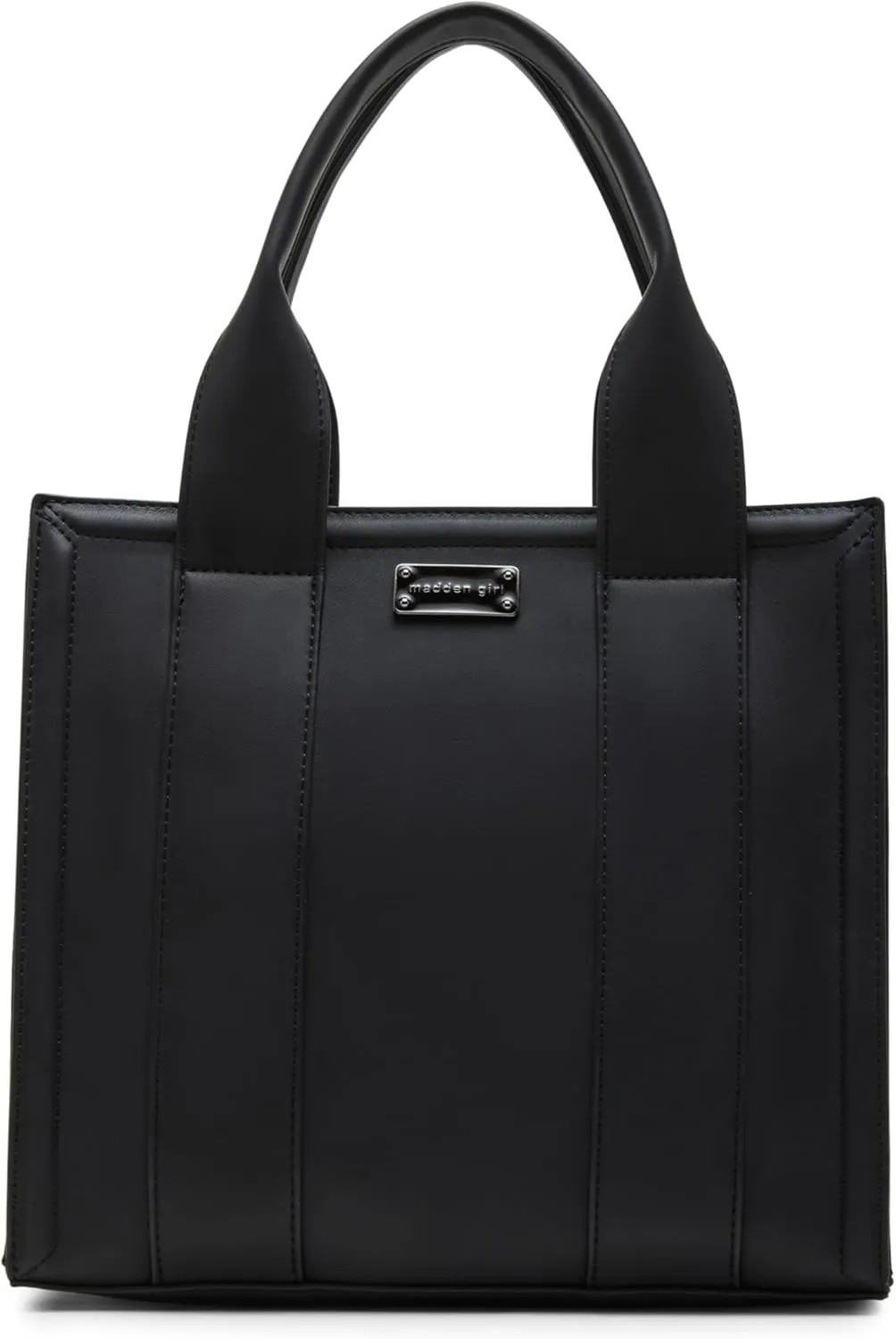 Madden Girl Wise Mid-Size Tote, Black